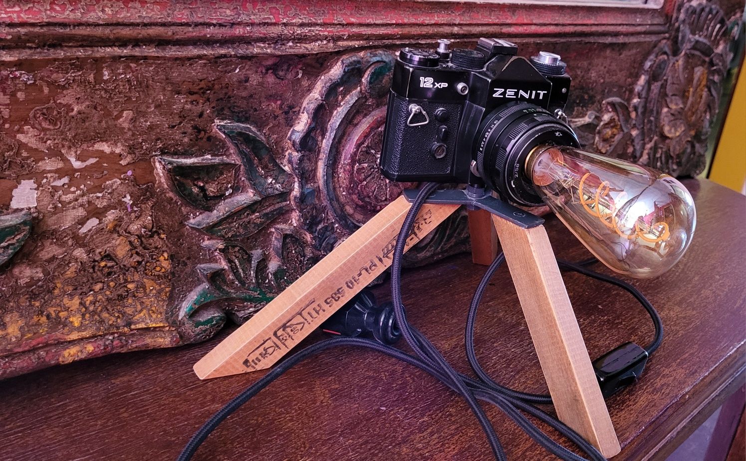 Lampka w stylu retro własnoręcznie wykonana
