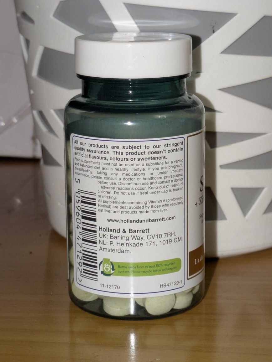 !!! Англія, Holland & Barrett Selenium+zinc +Vit A,C,E,Cелен,цинк,БАД