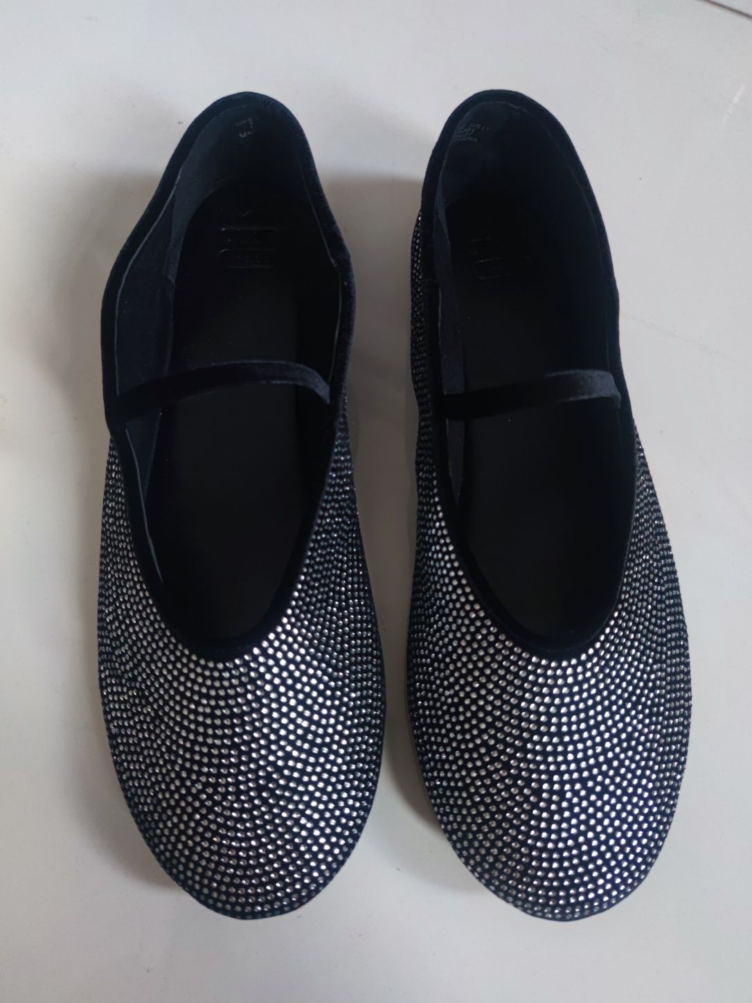 Balerinki Asos ze srebrnymi strasami. Nowe!