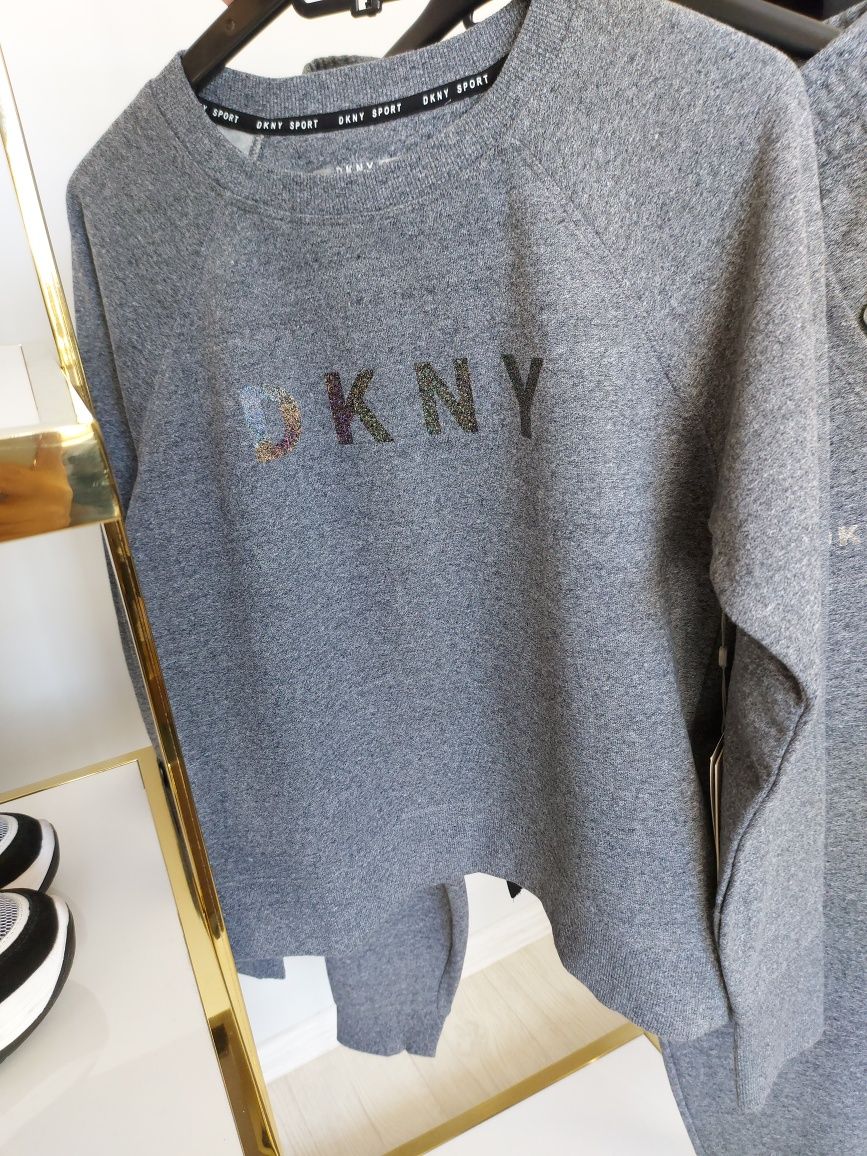 DKNY оригинал. Женское худи свитшот кофта штаны костюм XS серый