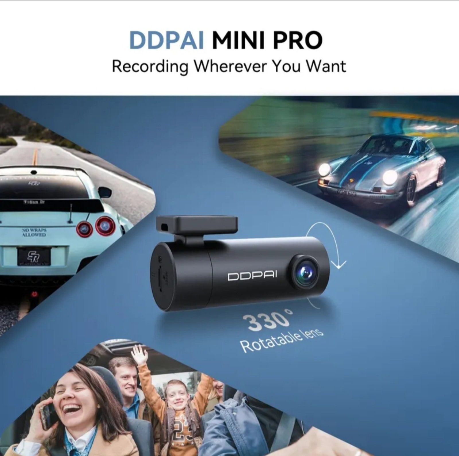 Відеореєстратор DDPAI Mini Pro 1296P автовидеорегистратор