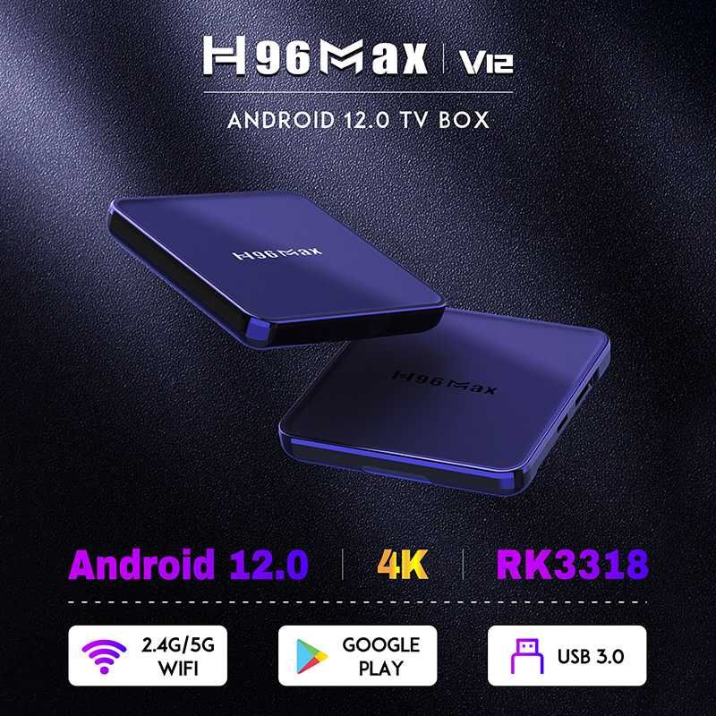 TV BOX H96 Max V12 - 4GB RAM 32GB ROM Android 12, bt 4.0