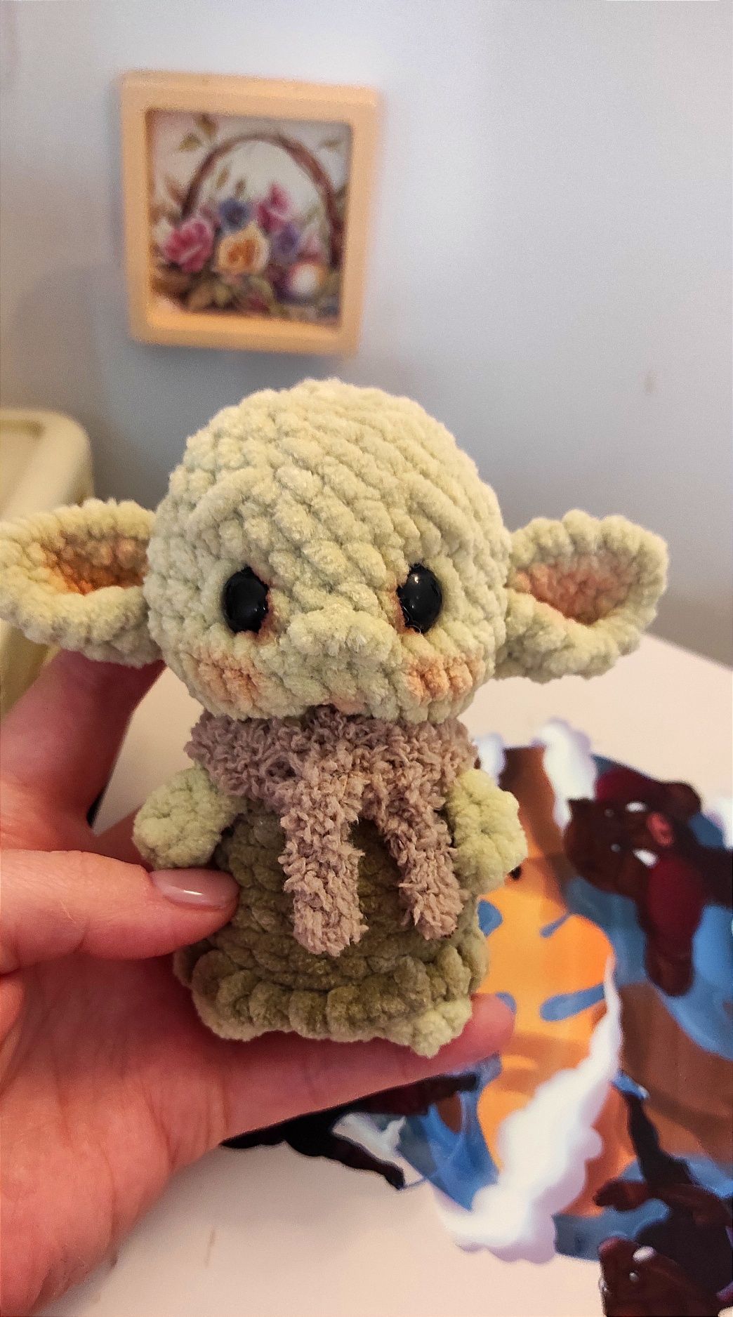 Baby  Yoda, maskotka szydełkowa 11cm. Star Wars