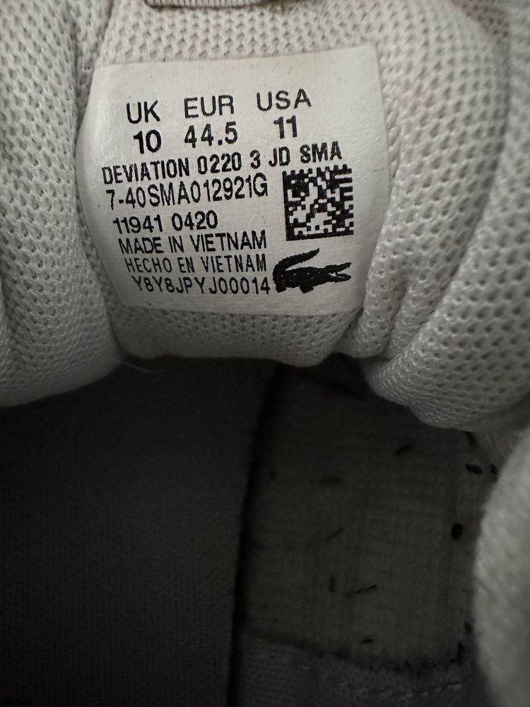 Buty męskie Lacoste 44,5