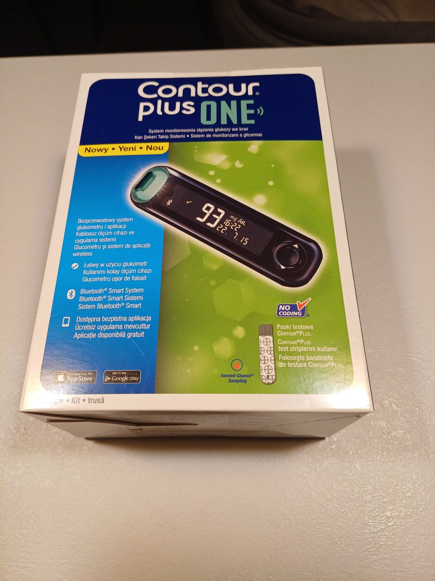 Nowy nierozpakowany glukometr contour plus z bluetooth