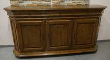 Komoda Ciemny Lity Dąb Wysoka 3 Drzwiowa szer. 200 cm ( p-1185 )