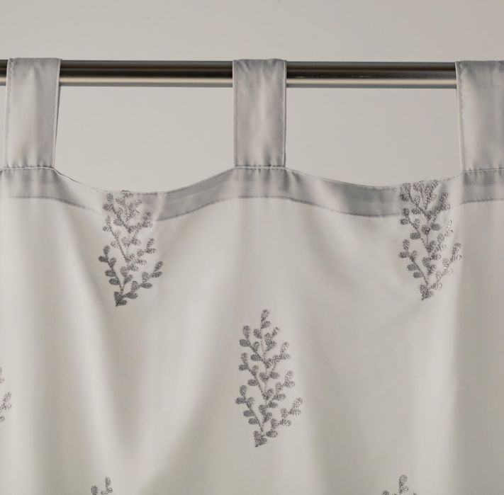 Firana Revena Home&you 140 cm x 250 cm na szelkach szara glamour