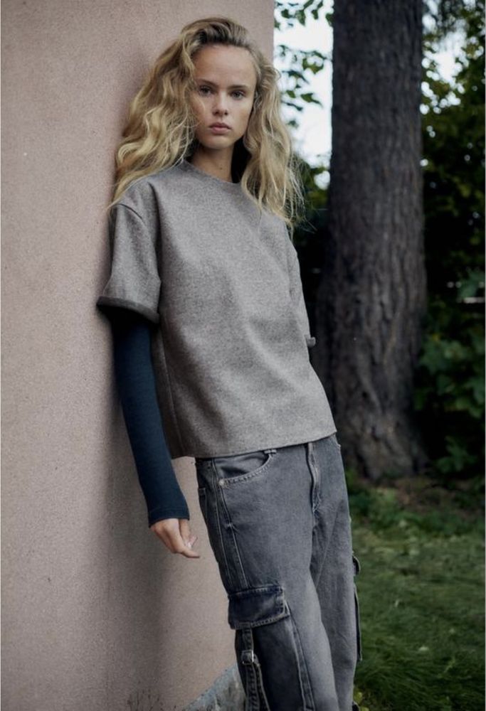 Zara у стилі СОS. Теплий светр світшот топ безрукавка. Оверсайз