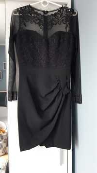 Czarna sukienka z koronką mała czarna XS