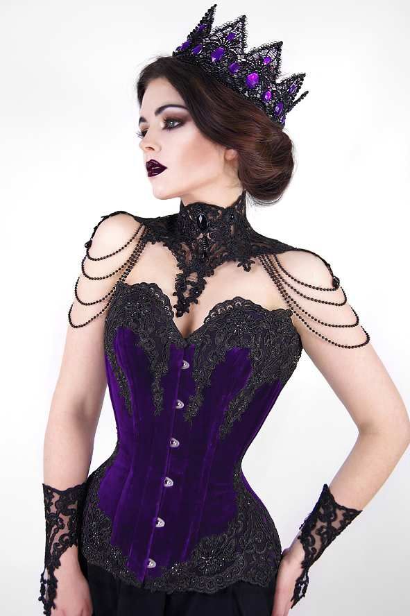 Gorset Owerbust Royal Violet XL od Paper Cats