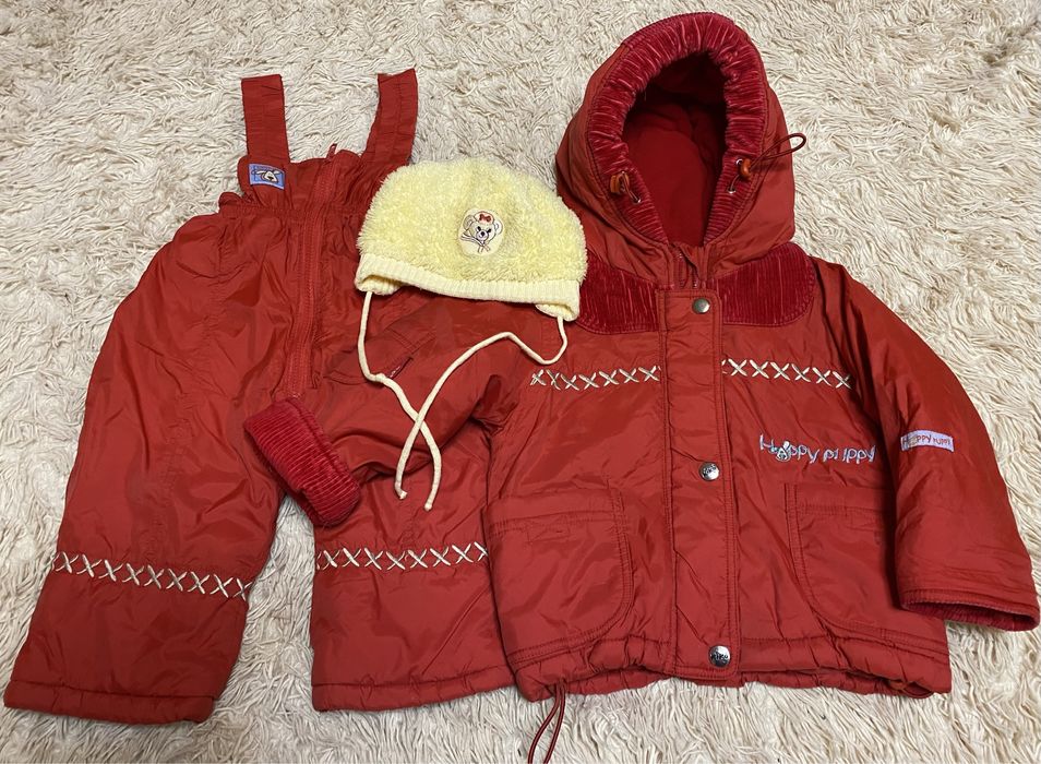 Демисезонна курточка полукомбінезон КІ-КО р 80 (1-2 роки) і шапка демі