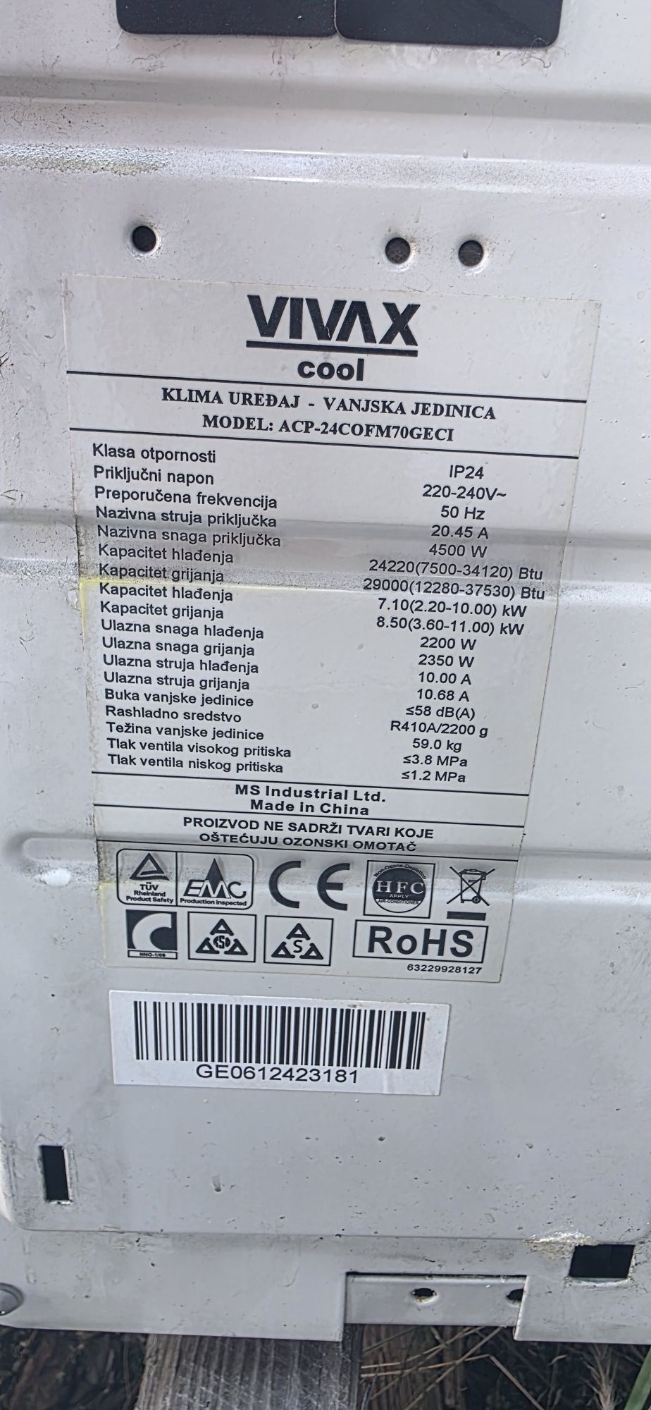 Klimatyzator Vivax Trio 8,5kW