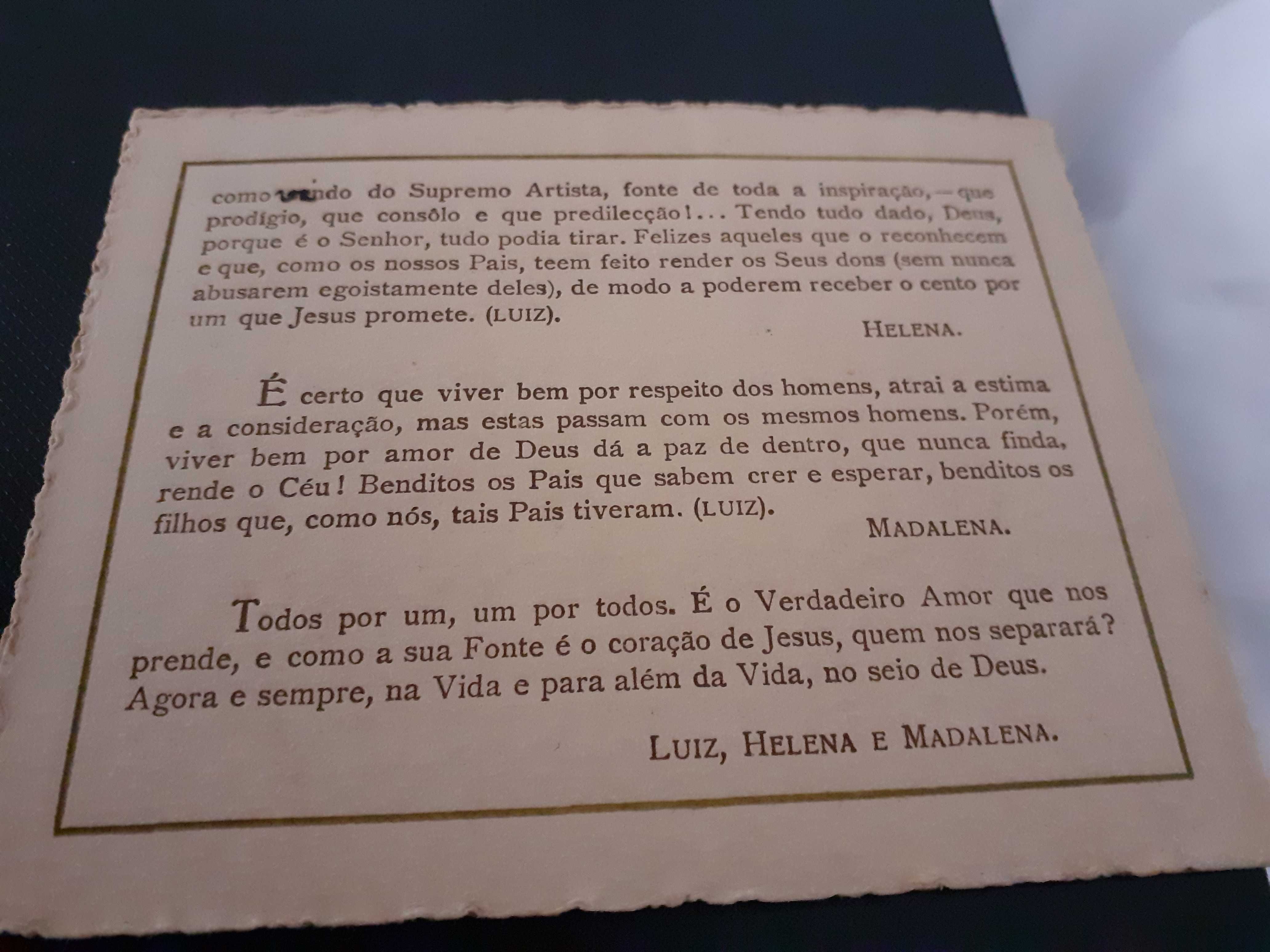 CASAMENTO boletim de 1934 e cartao de festejo de 25 anos de casamento