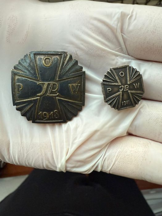 Odznaka POW Józef Piłsudski IIRP Numerowana + miniatura