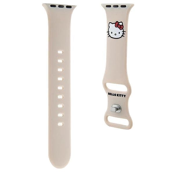 Pasek Hello Kitty Silicone Kitty Head na Apple Watch 38/40/41mm - beżo