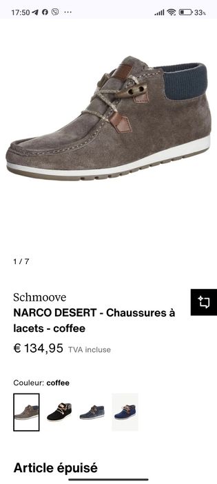 Чоботи топсайдери Schmoove Narco Desert, 45й розмір. Вживані. Стан гар