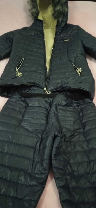 Жіночий зимовий костюм куртка на овчине ,штани на сентипоні.