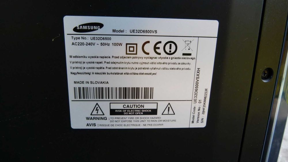 Telewizor Samsung 32'' UE32D6500VS Full HD LED SMART 3D Wi-Fi SPRAWNY