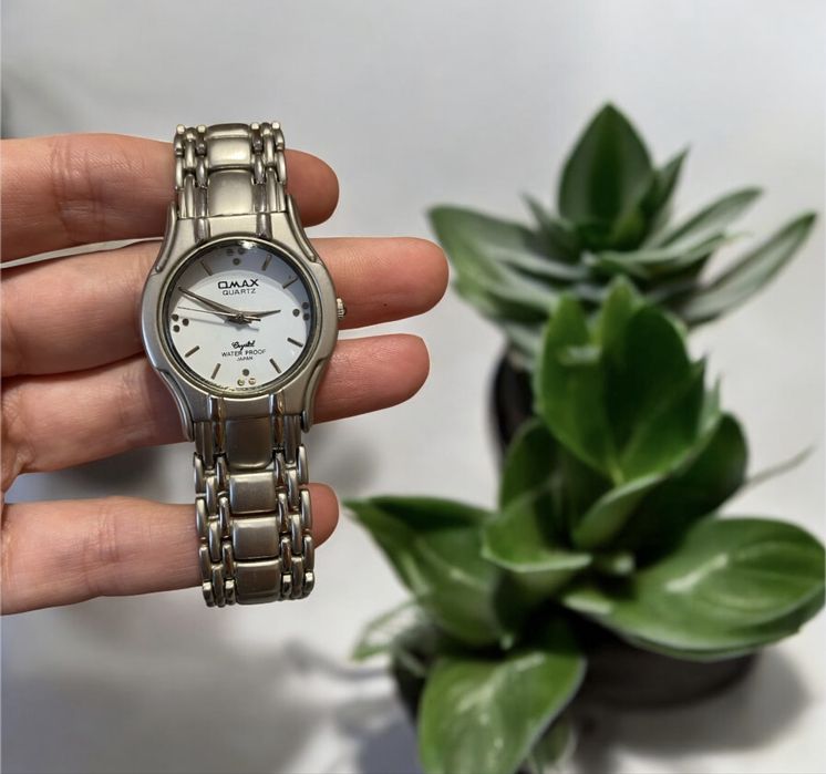 Zegarek damski Qmax kwarc crystal stal nierdzewna bransoleta srebrny