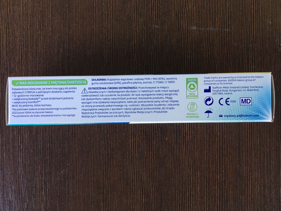 COREGA 70g Kremy mocujące do protez zębowych - Mocna Mięta