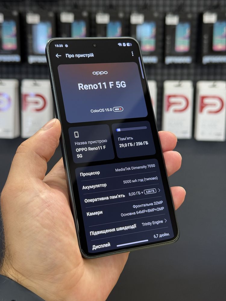 Офіційний OPPO Reno11 F 5G 8/256 Palm Green Оплата частинами