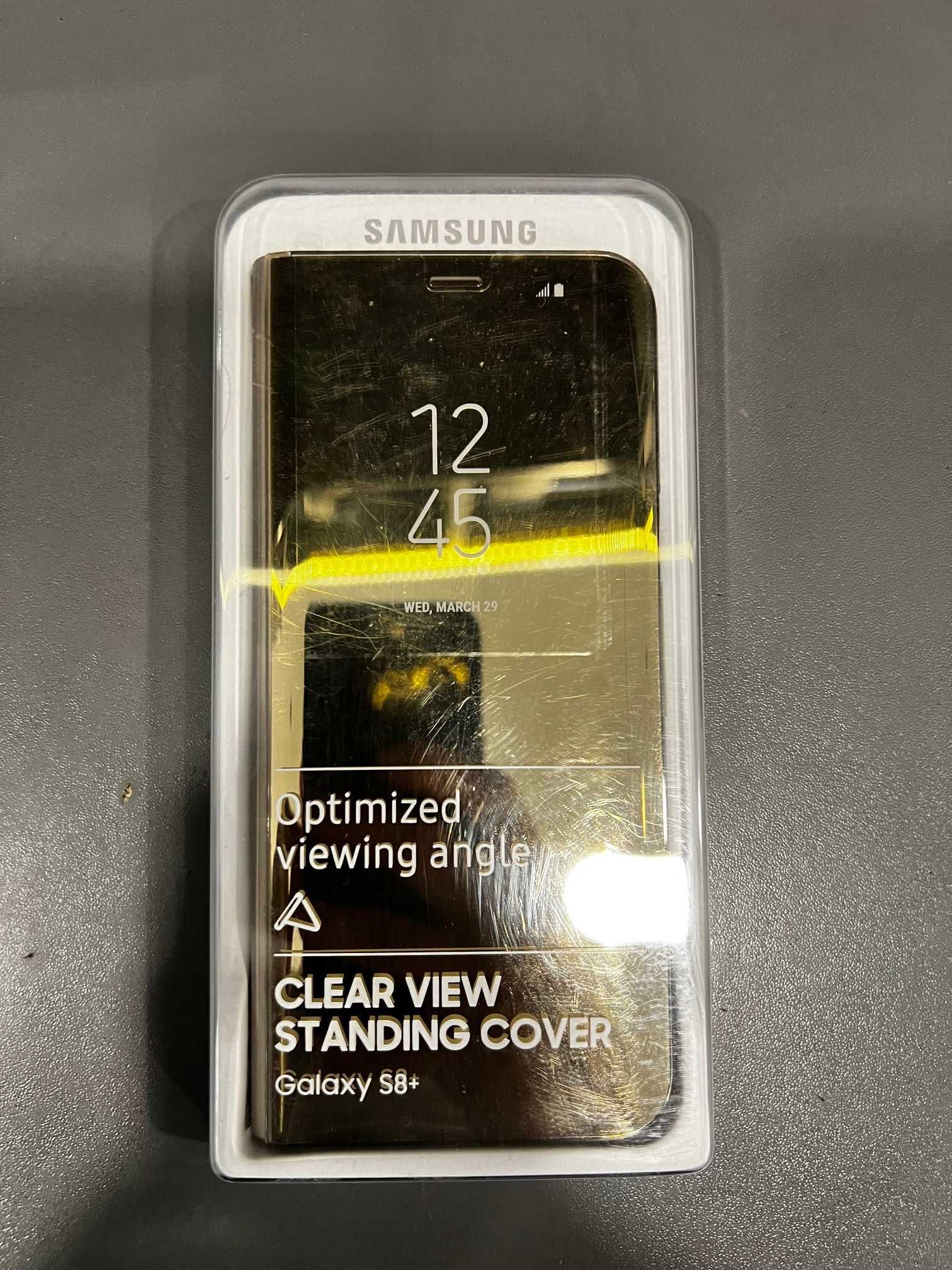 Oryginalne Etui Clear View Standing Cover Samsung S8 Plus SM-G955 Gold