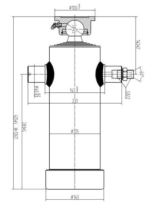 Zestaw hydrauli. wywrotu do tyłu na zabudowę 3,6-4 metry do 7 tony