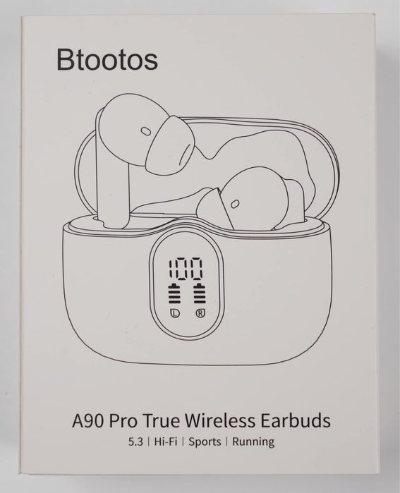 Bezprzewodowe słuchawki douszne Bluetooth 5.3 wyświetlacz LED