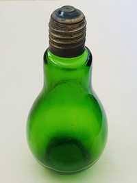 Antiga garrafa em vidro de bolha verde