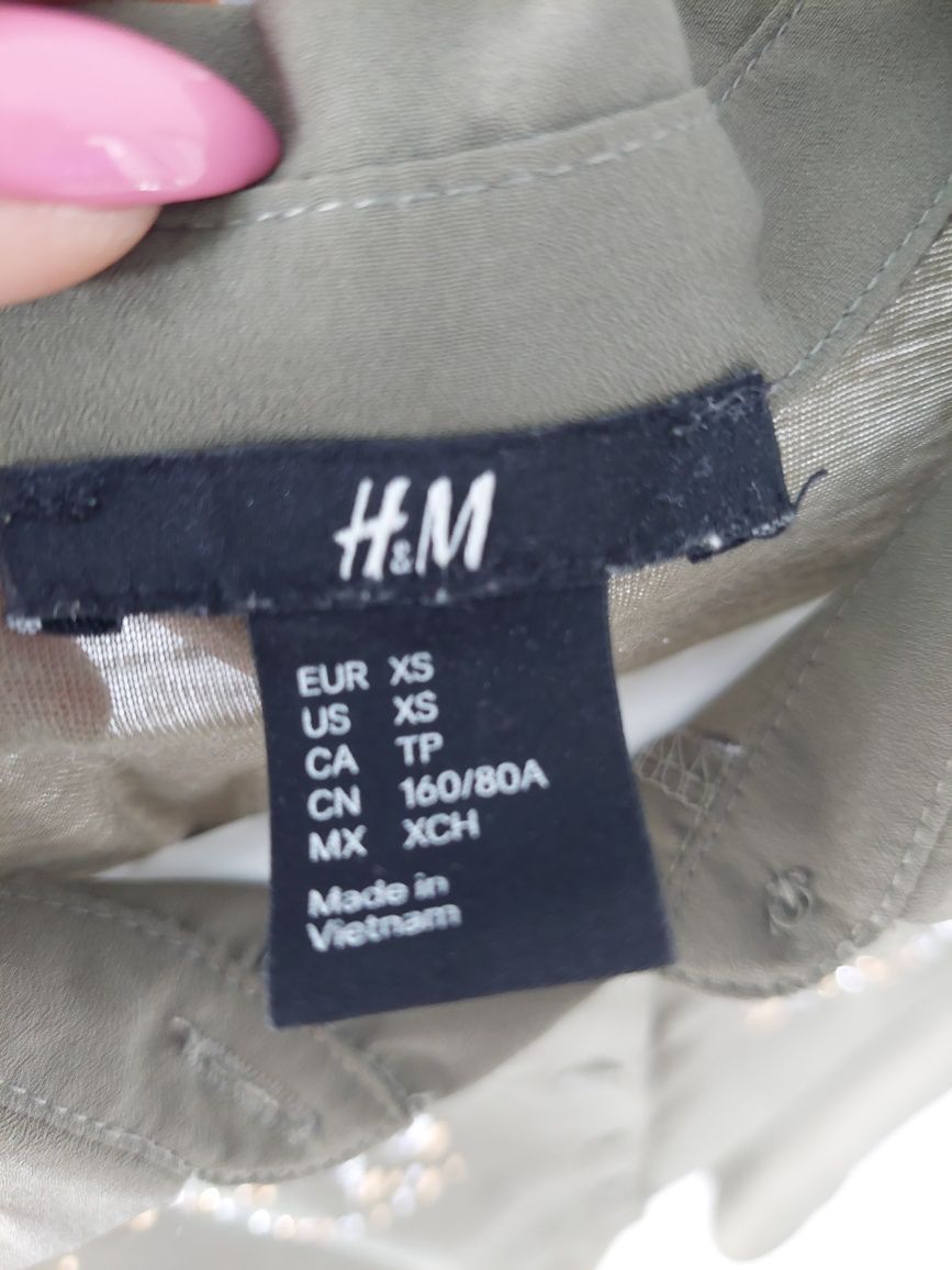 Koszula khaki H&M r.S ćwieki
