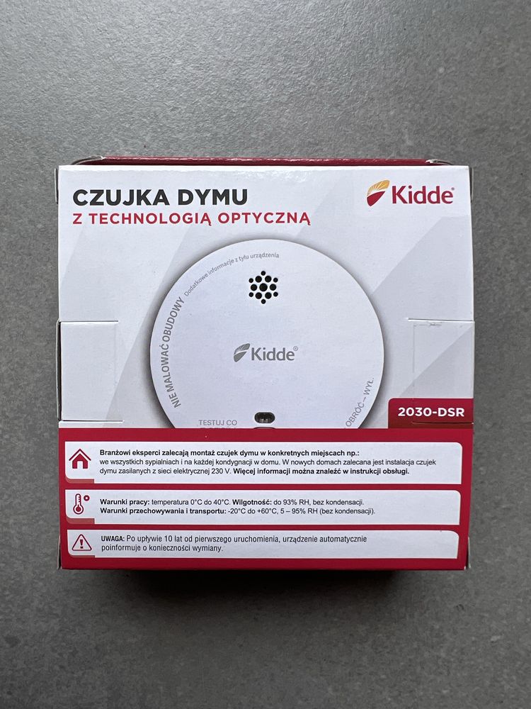 Czujka dymu Kidde z sensorem optycznym – NOWA