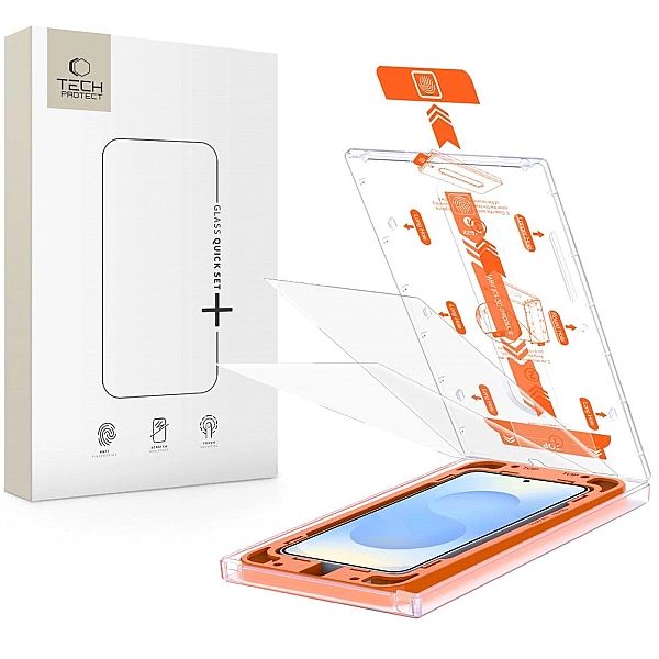 Szkło Hartowane Tech-Protect Quick Set+ 2-Pack Galaxy S25+ Plus Clear