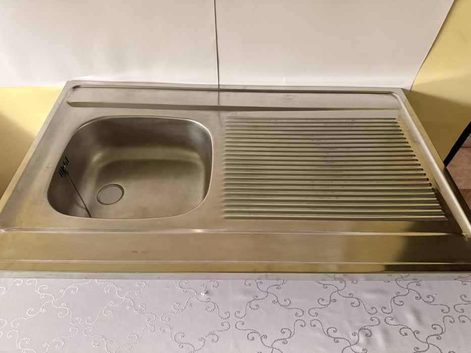 Zlewozmywak Kuchenny ze Stali Nierdzewnej z Ociekaczem Jednokomorowy