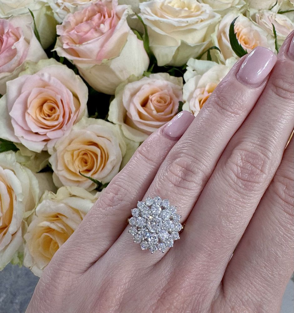 Pierścionek diamenty naturalne 2.33 ct