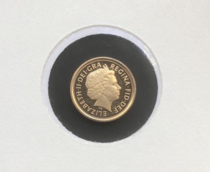 Moeda de ouro 1/4 libra (gold sovereign) Proof 2009