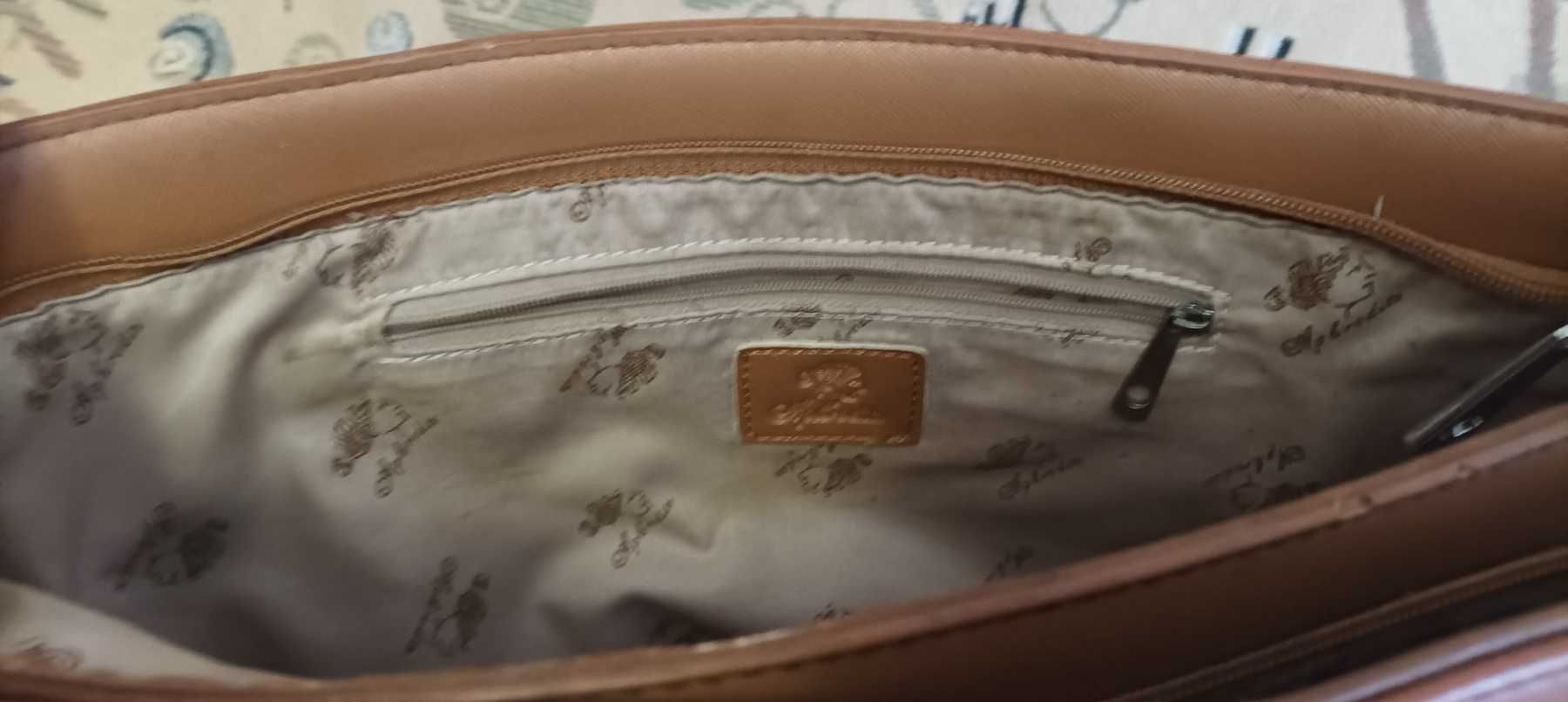 Кожаная сумка портфель