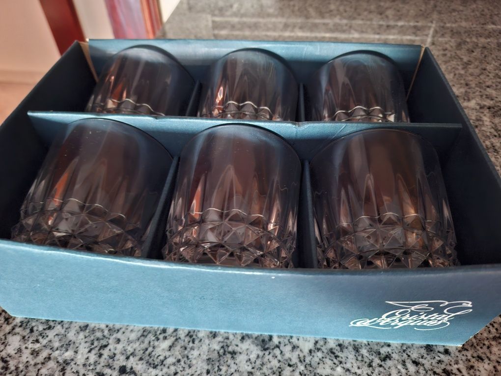 Conjunto de copos de Whisky Cristal d'Arques
