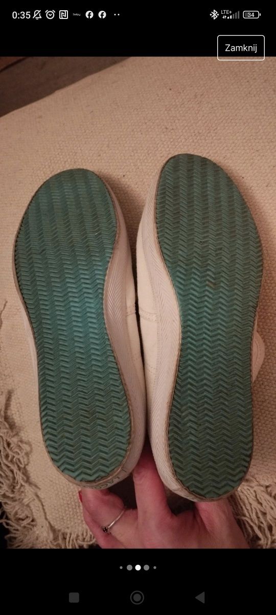 Wysokie białe trampki Lacoste r 36