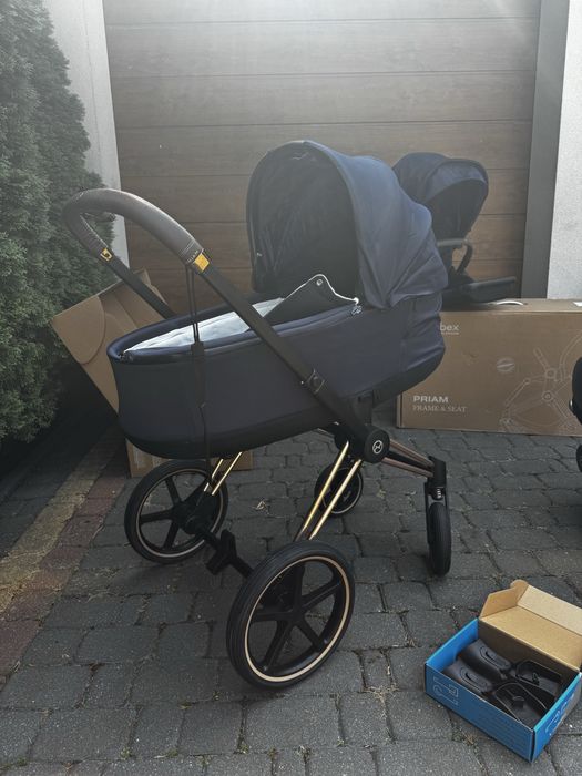 Cybex Priam zestaw gondola, spacerówka, nosidełko z bazą