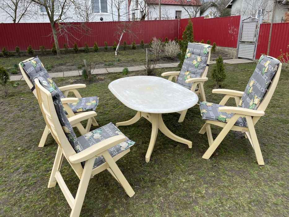 Набір комплект садовий,набор садовой,садові меблі,пластиковий Hartman