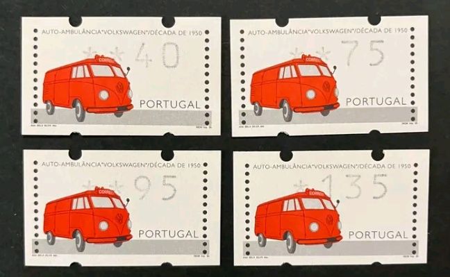 1995 Etiqueta Transportes Postais Auto Ambulância MNH **