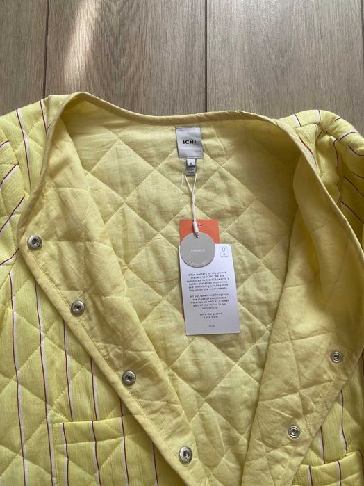 Жовтий піджак ICHI віскоза новий (36)