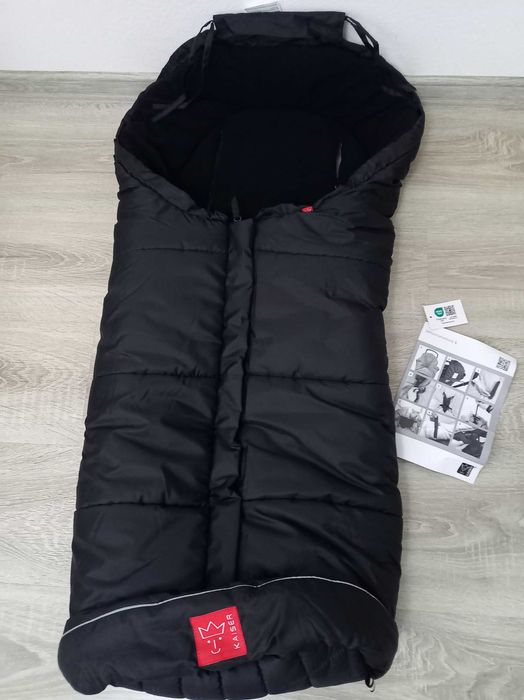 NOWY Śpiwór do wózka Kaiser czarny Iglu Thermo Fleece 105 cm