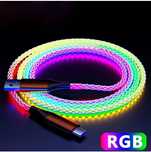 Przewód do telefonu USB-A / USB-C, przewód RGB zmienia kolory