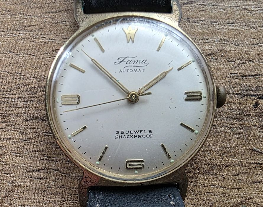 Fama automat rotor record 25 jewels automatic mechaniczny