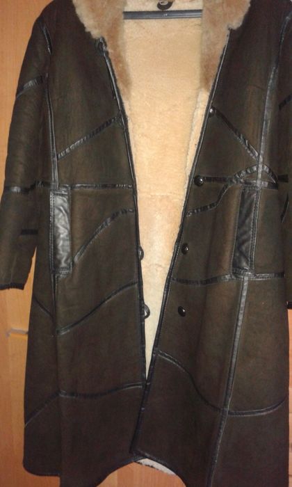 kożuch damski długi 100 % skóra owcza