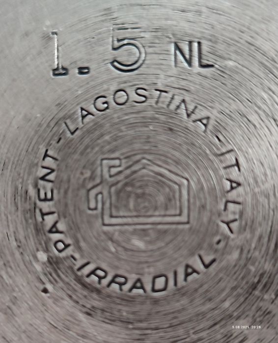 Szybkowar marki Lagostina • Irradial Patent 18/ 10 • Produkt Włochy •