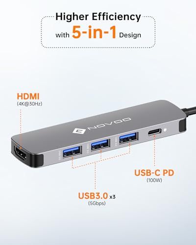 NOVOO Ultra Slim USB C Hub R5 PD