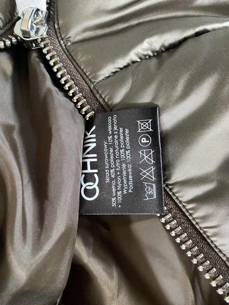 Nowa kurtka Ochnik XS wełna + futro naturalne z jenota