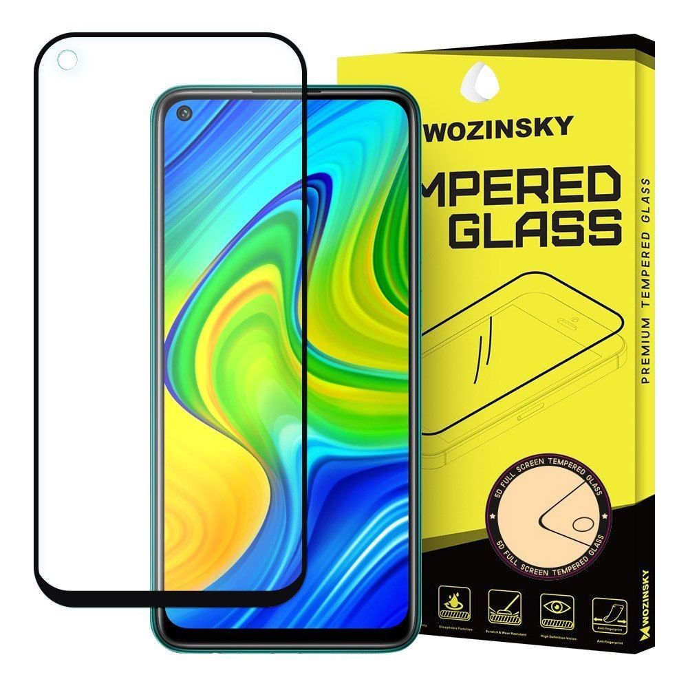 Szkło Hartowane Na Cały Ekran Z Ramką Do Xiaomi Redmi Note 9 Czarny